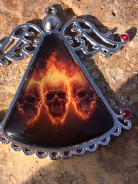 Angel and skulls